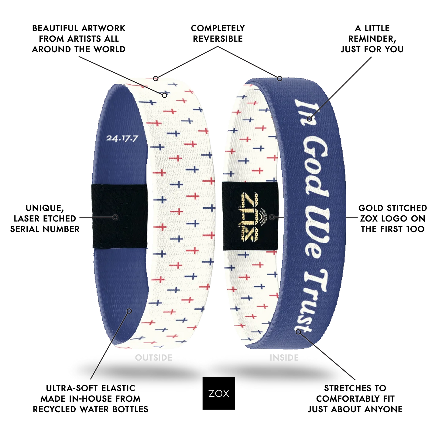 ZOX In God We Trust Interactive Bracelet