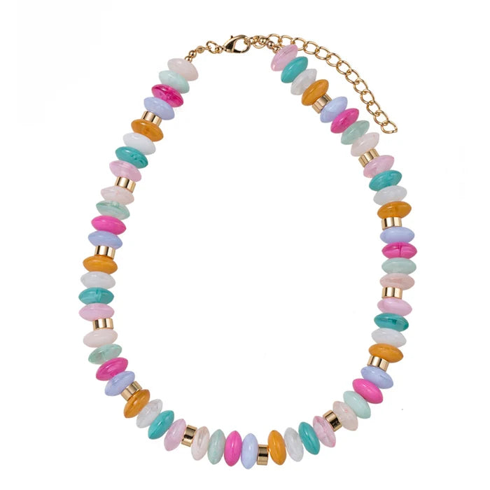 Large Rondelle Beaded Necklace
