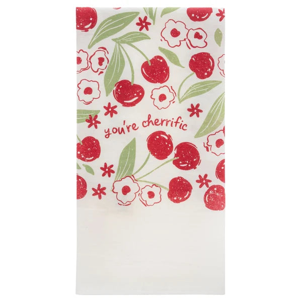 Cherry Fruit Basket Tea Towels