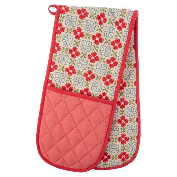 Cherry Double Oven Mitt