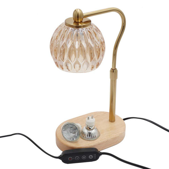 Candle Warmer Lamp - Gold Crystal