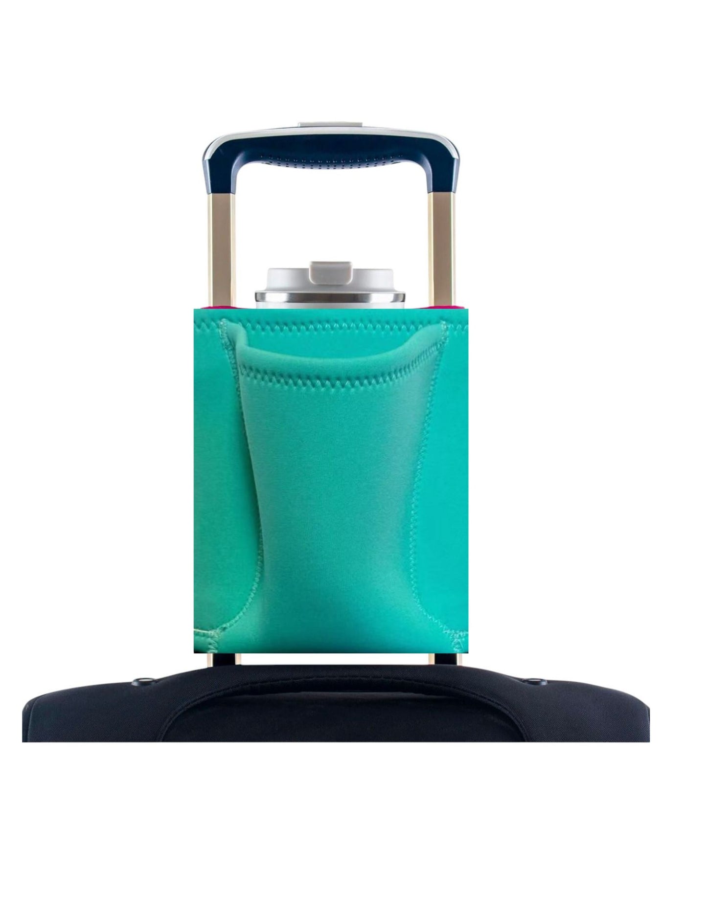 LUGGAGE TRAVEL CUP HOLDER - MINT