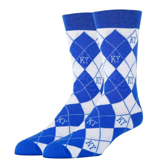 Kentucky Argyle Royal Socks Men's