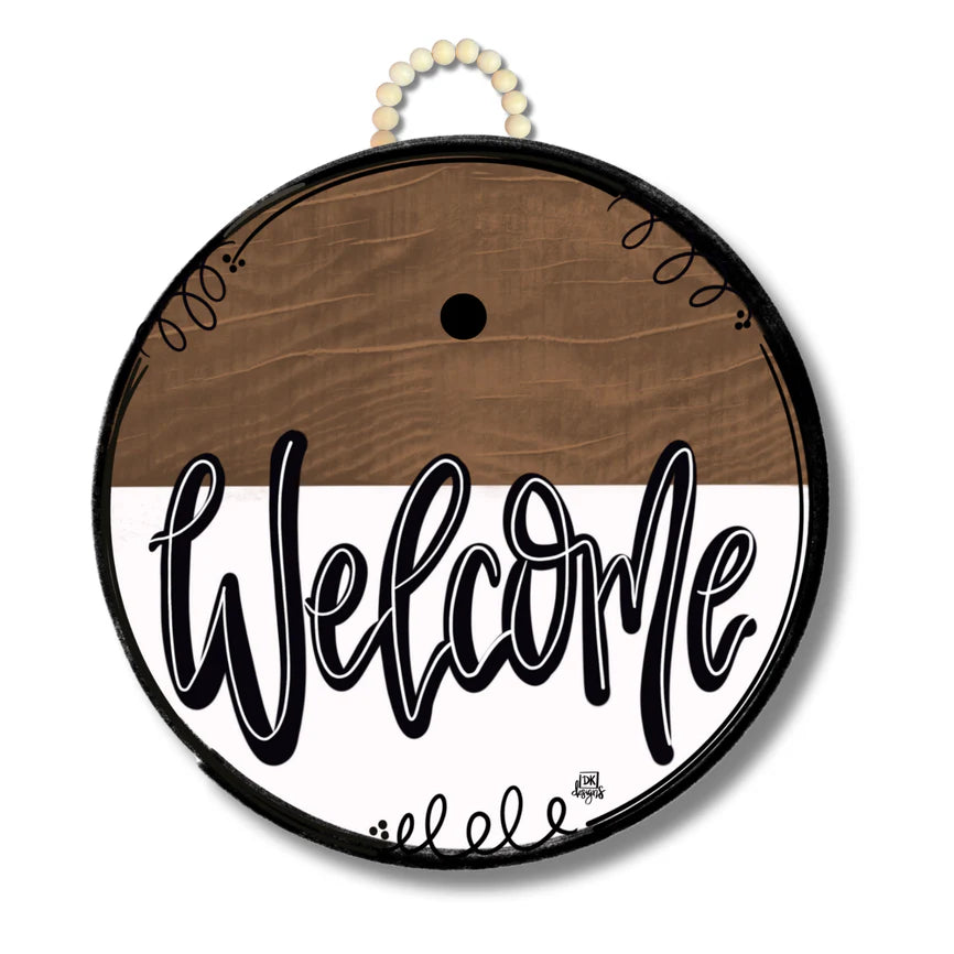 Classic Stain "Welcome" Door Hanger For Mini