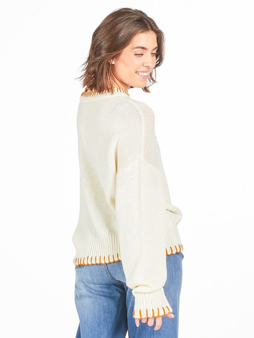 Simply Southern Cream Imee Hello Pumpkin Sweater