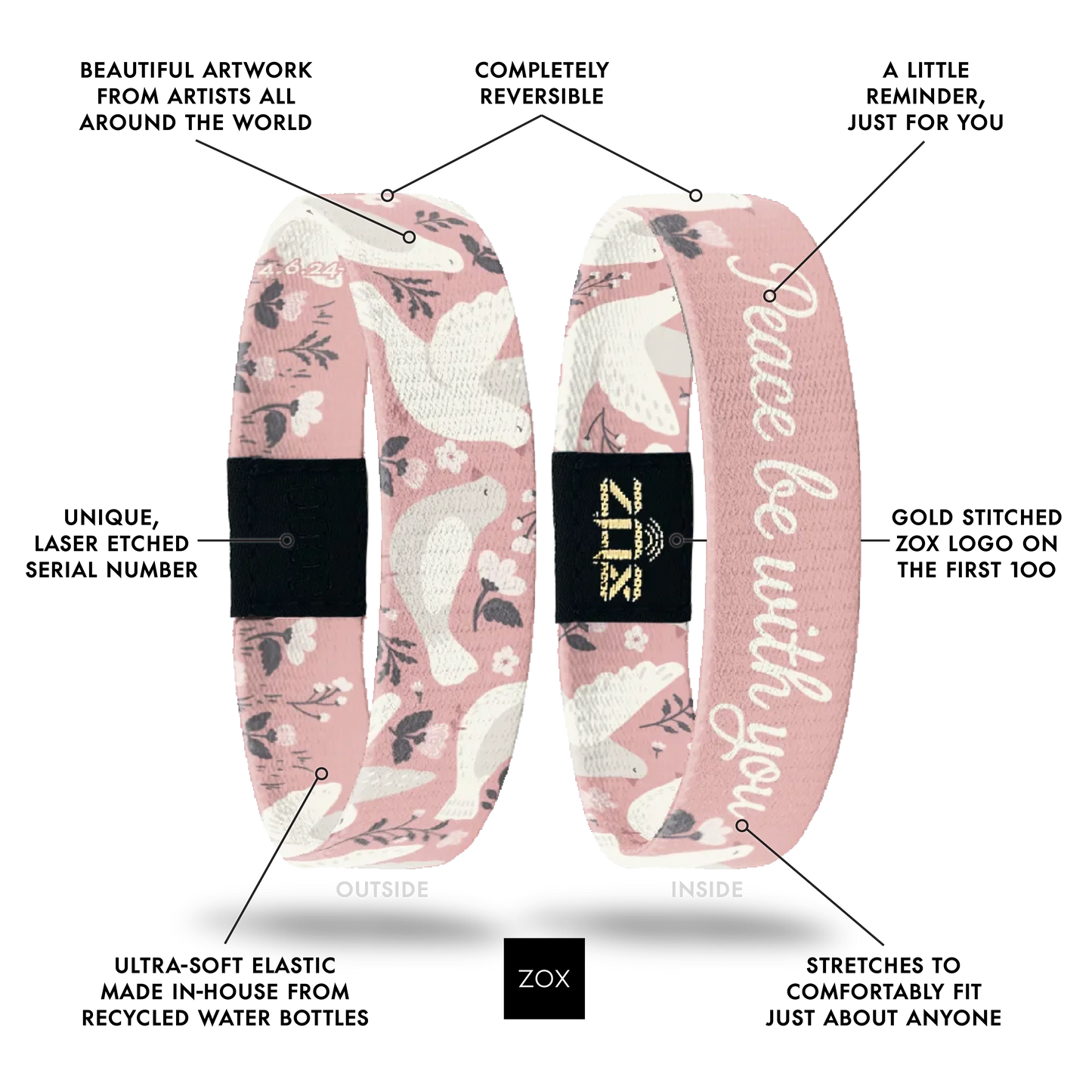 ZOX Peace Be With You Interactive Bracelet