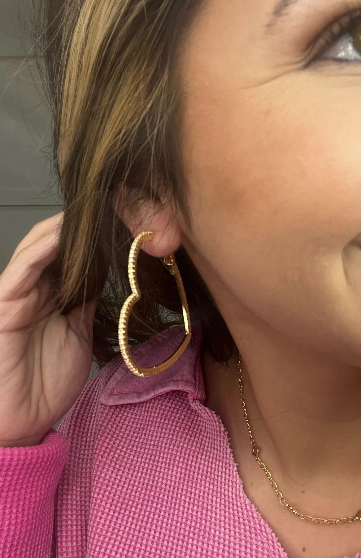 Southern Grace Large Bold Heart-shaped Silver or Gold Earrings