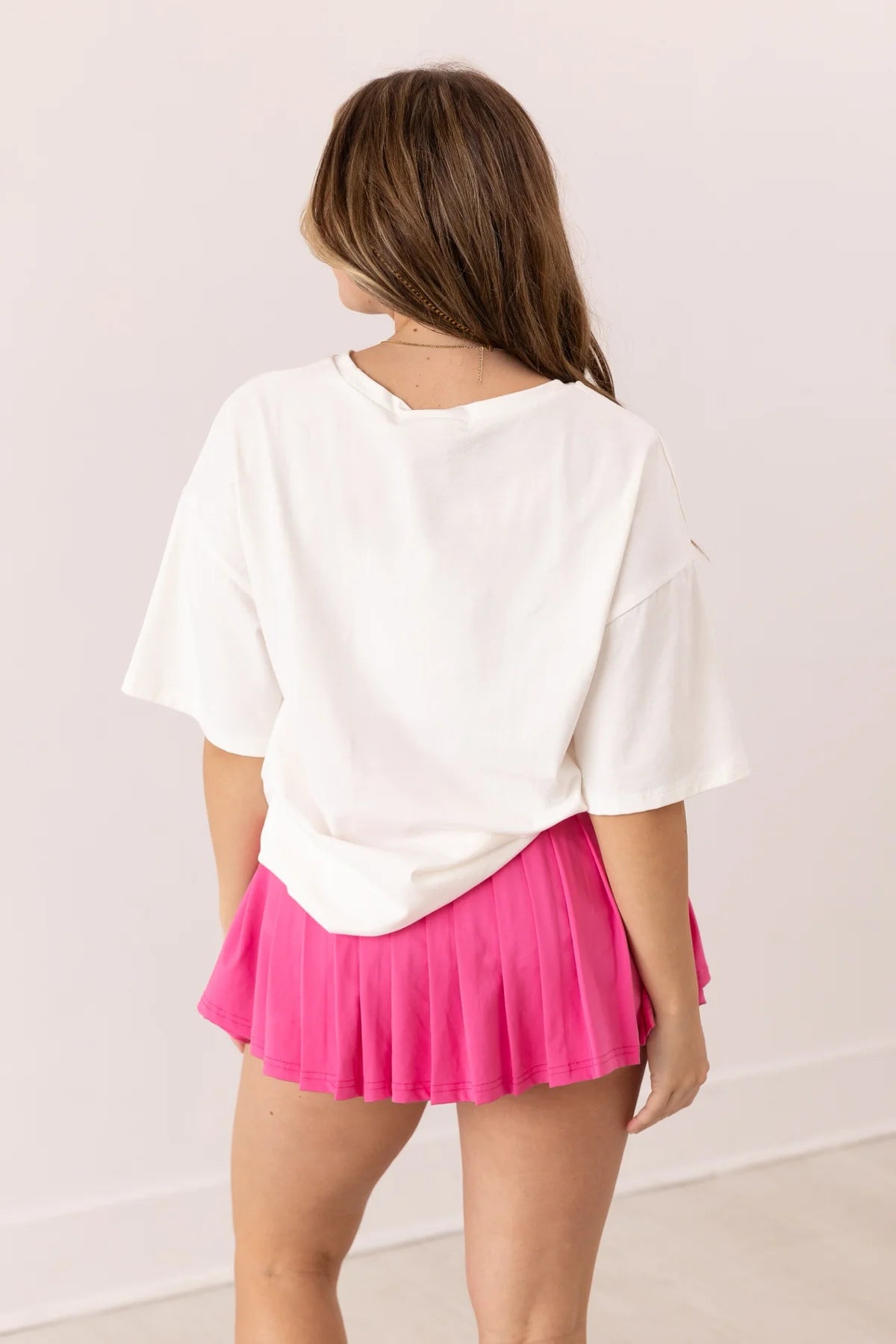 Southern Grace Glitter "Touchdown" on White T-Shirt