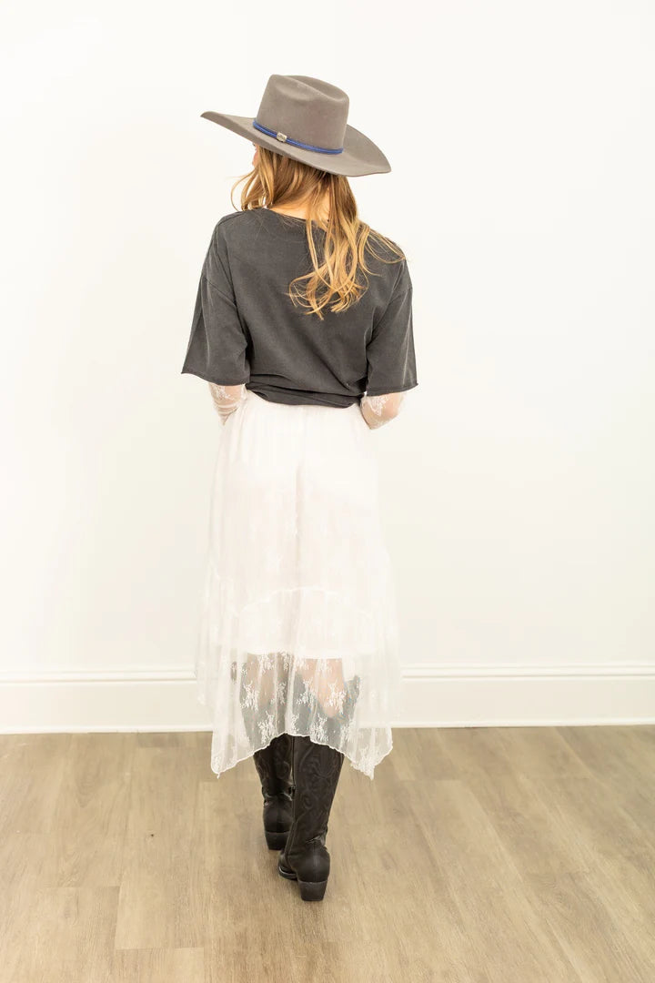 Southern Grace Ivory Lace Skirt