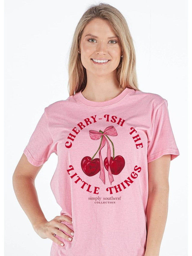 Simply Southern Cherryish Mineral Washed Pink Tee