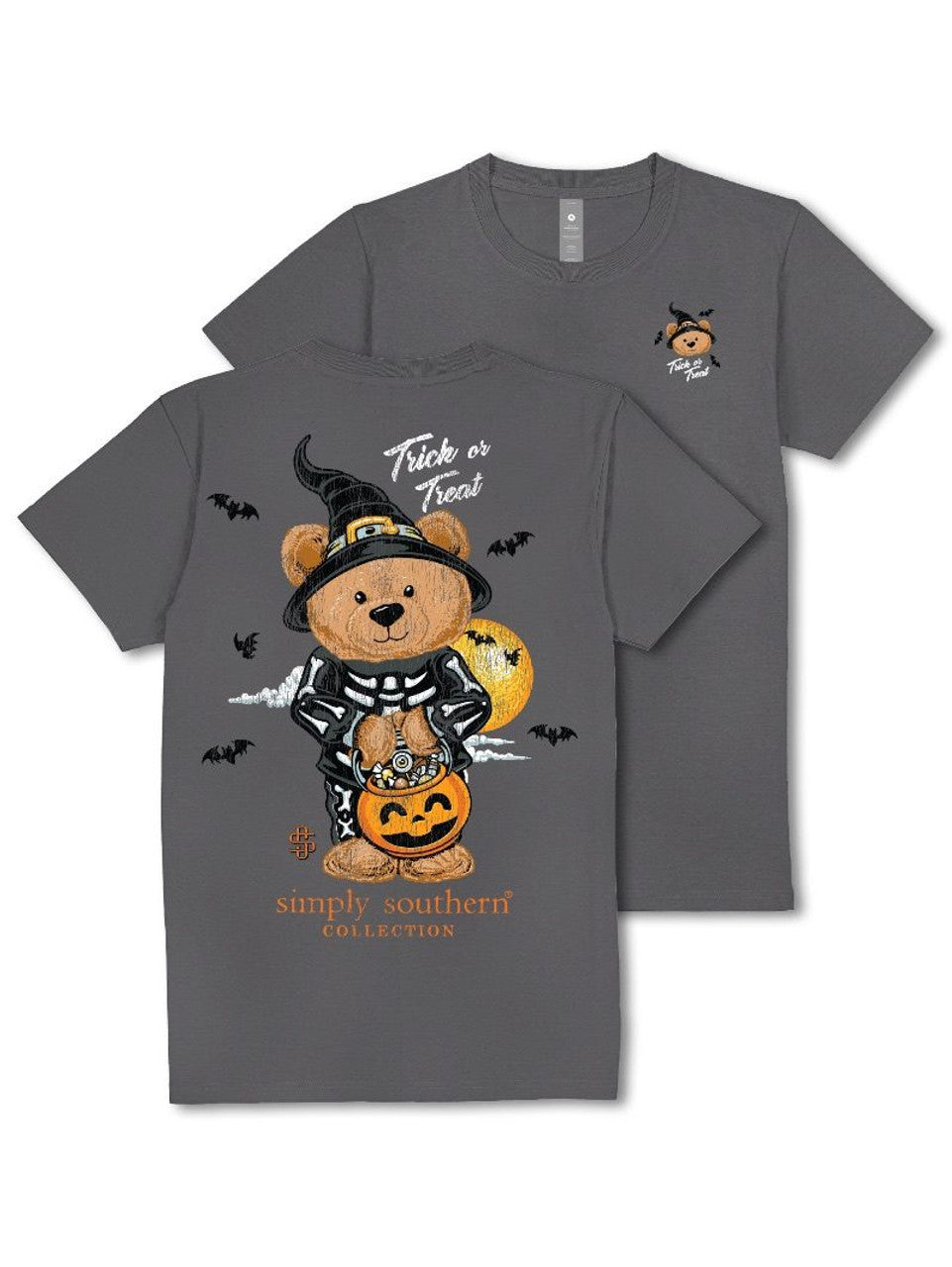 Simply Southern Grey Teddy Halloween Shirt