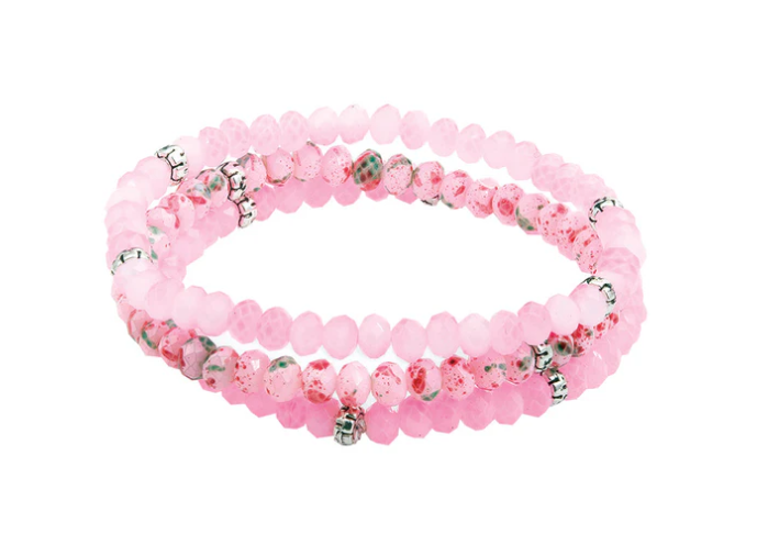 Kids 3 Stack Mini-Crystal Bracelets- Cotton Candy
