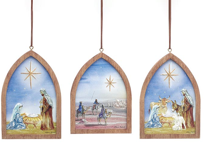 Wooden Arch Star Above Ornament