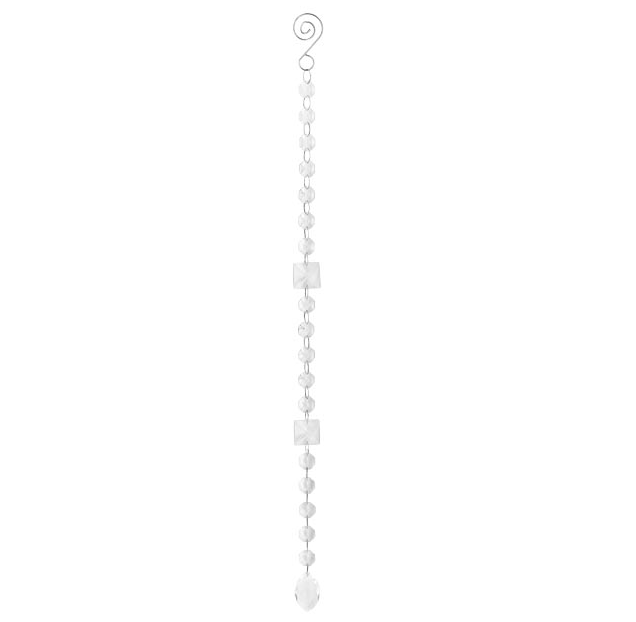 Clear Glass Strand With Oval Pendent