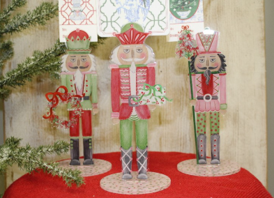 Acrylic Nutcracker on Stand with Clip