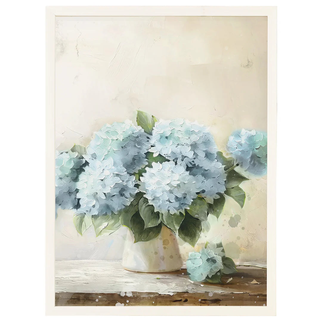 Hydrangea In Vase Framed Picture