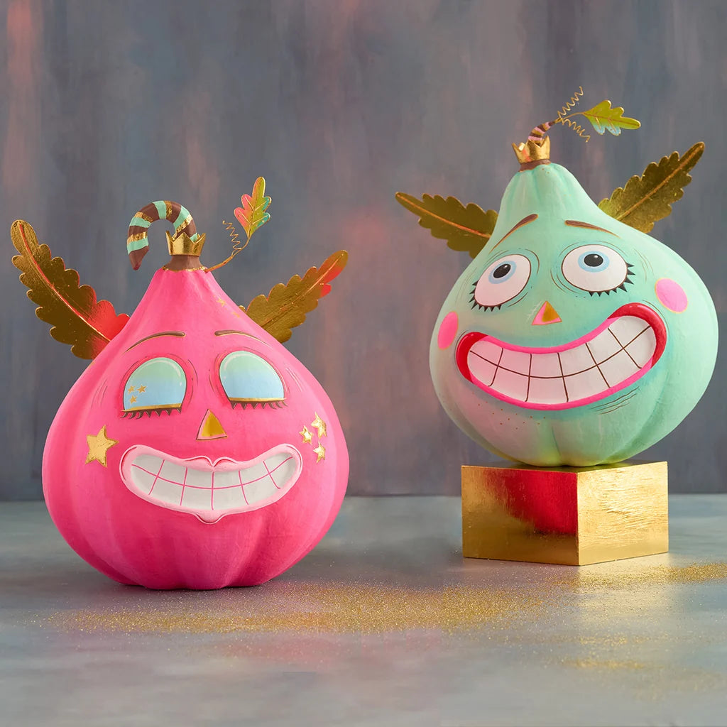 Glitterville Squashy & Squinkie Large Pumpkin Pixie Display
