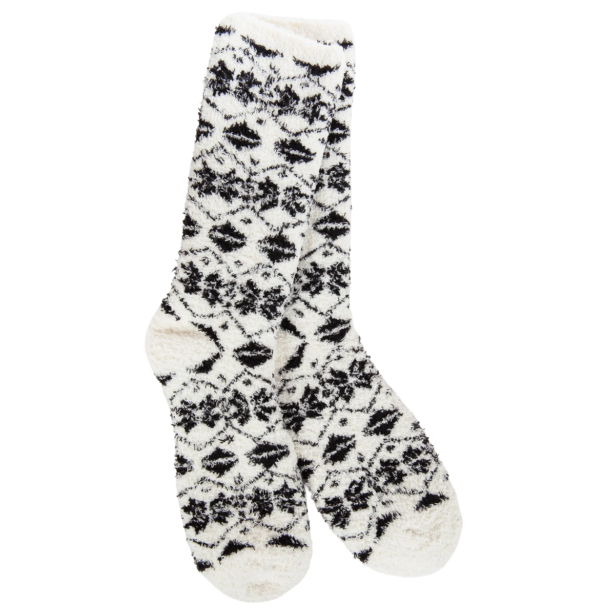 World's Softest Socks Fireside Crew Winter- Cloud Fair Isle- 909