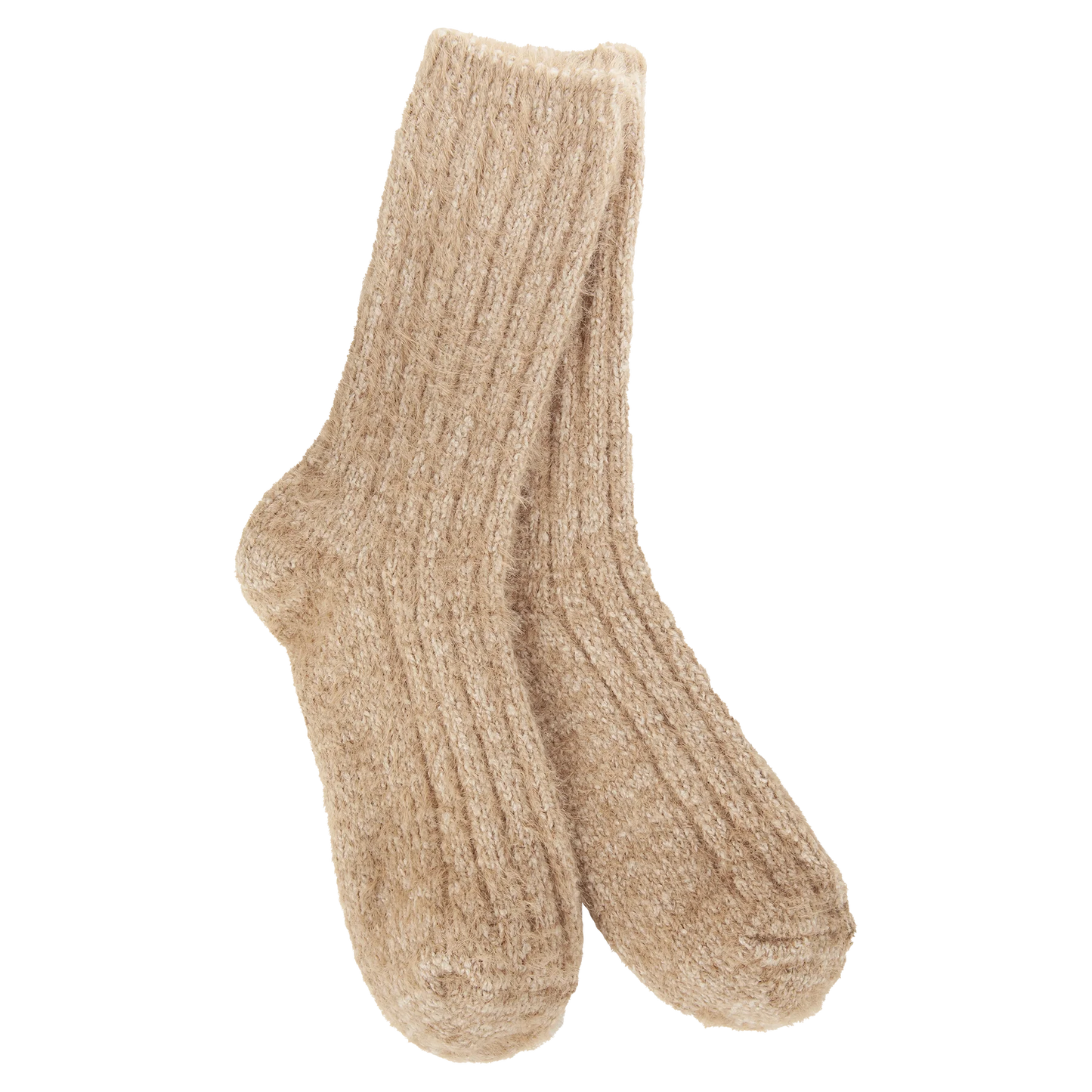 Weekend Collection Ragg Feather Crew Socks- Mocca- 222