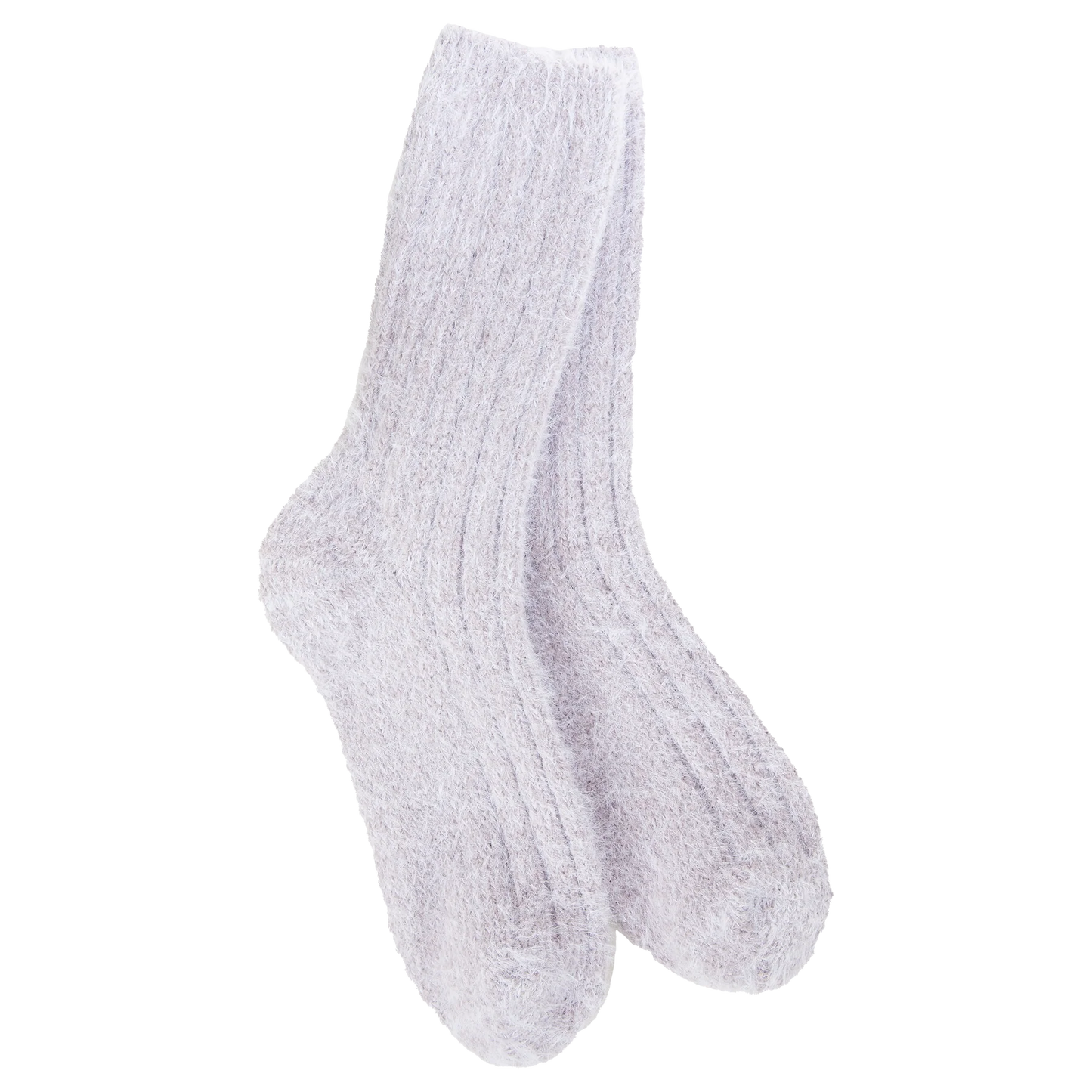 Weekend Collection Ragg Feather Crew Socks- Lilac- 599
