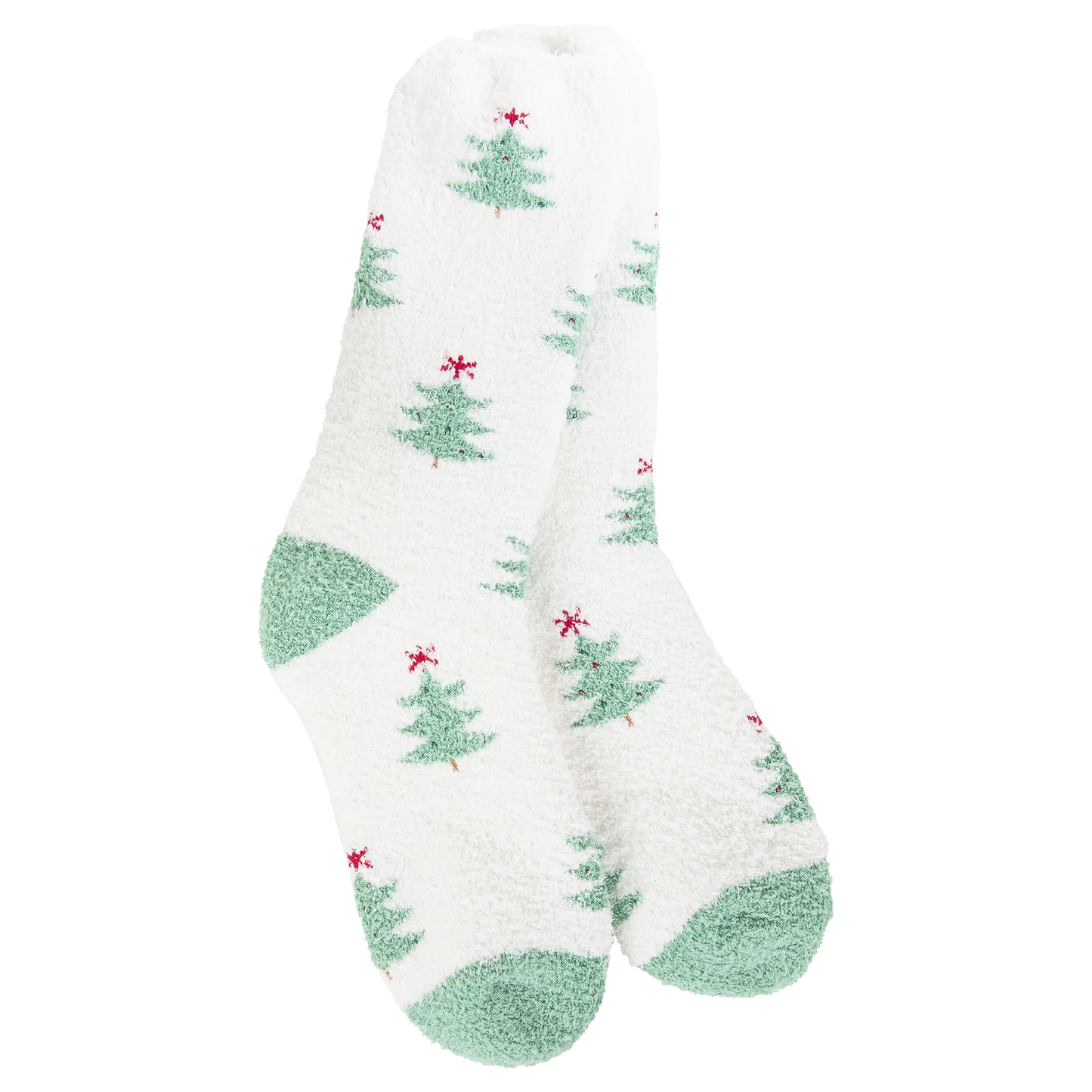 Worlds Softest Cozy Collection Holiday Cozy Crew Socks- Holiday Forest- 133