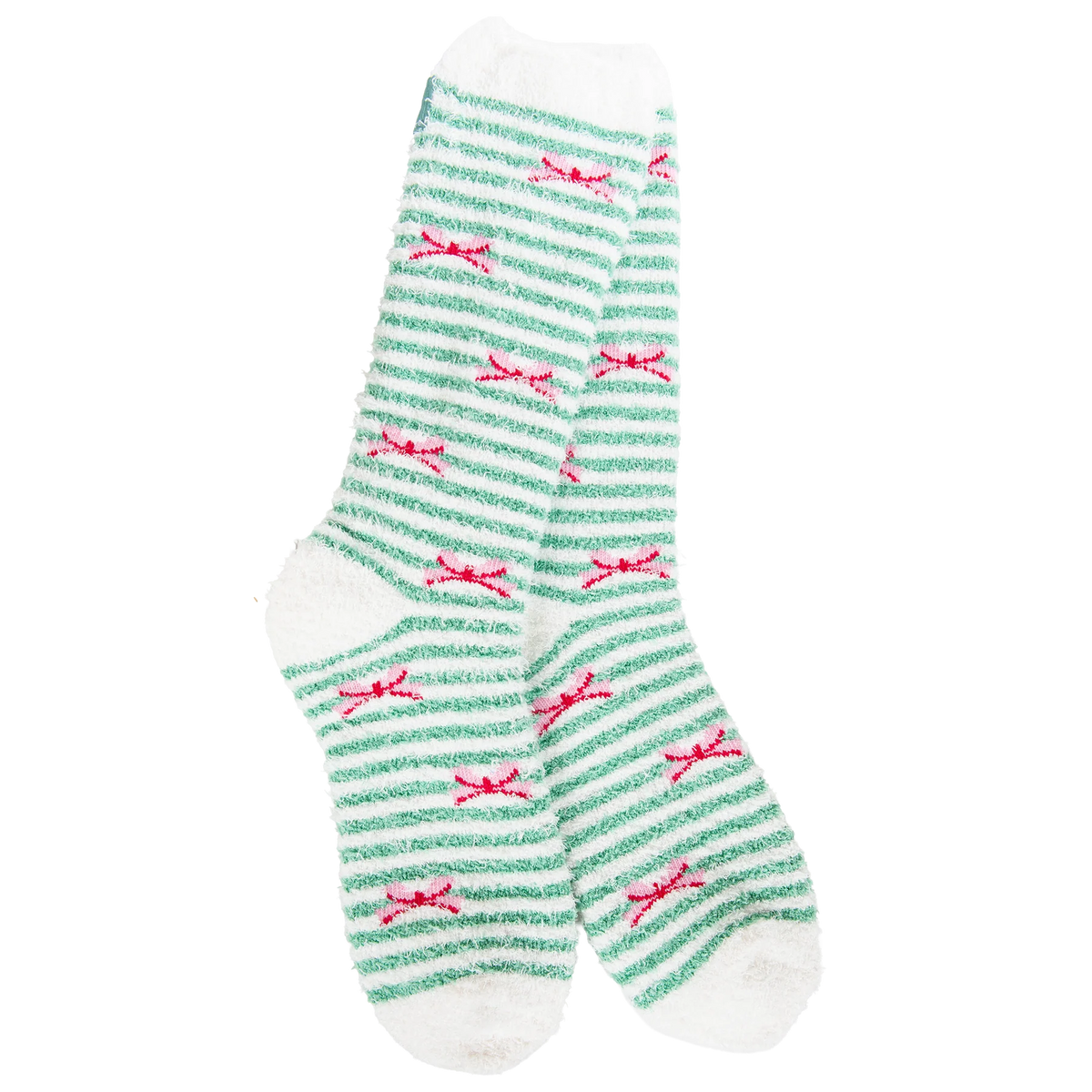 World's Softest Socks Cozy Crew Holiday- Holiday Bow-936
