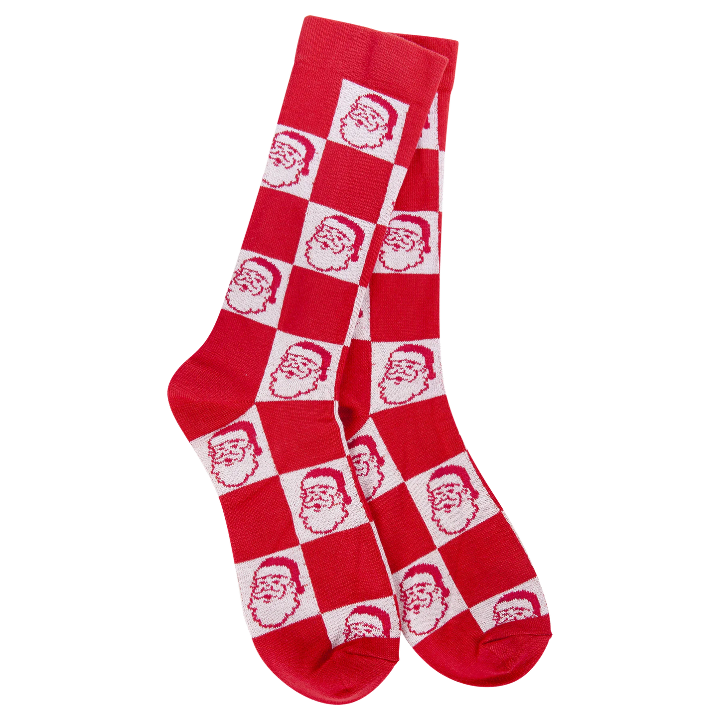 Weekend Collection Holiday Crew Sock- Santa Check- 696