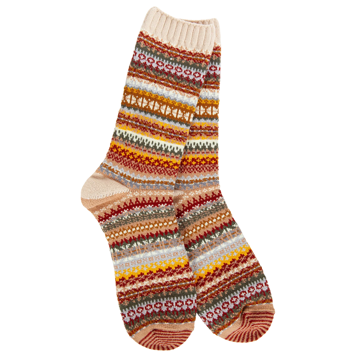 World's Softest Socks Weekend Nordic Crew- Cashew- 216