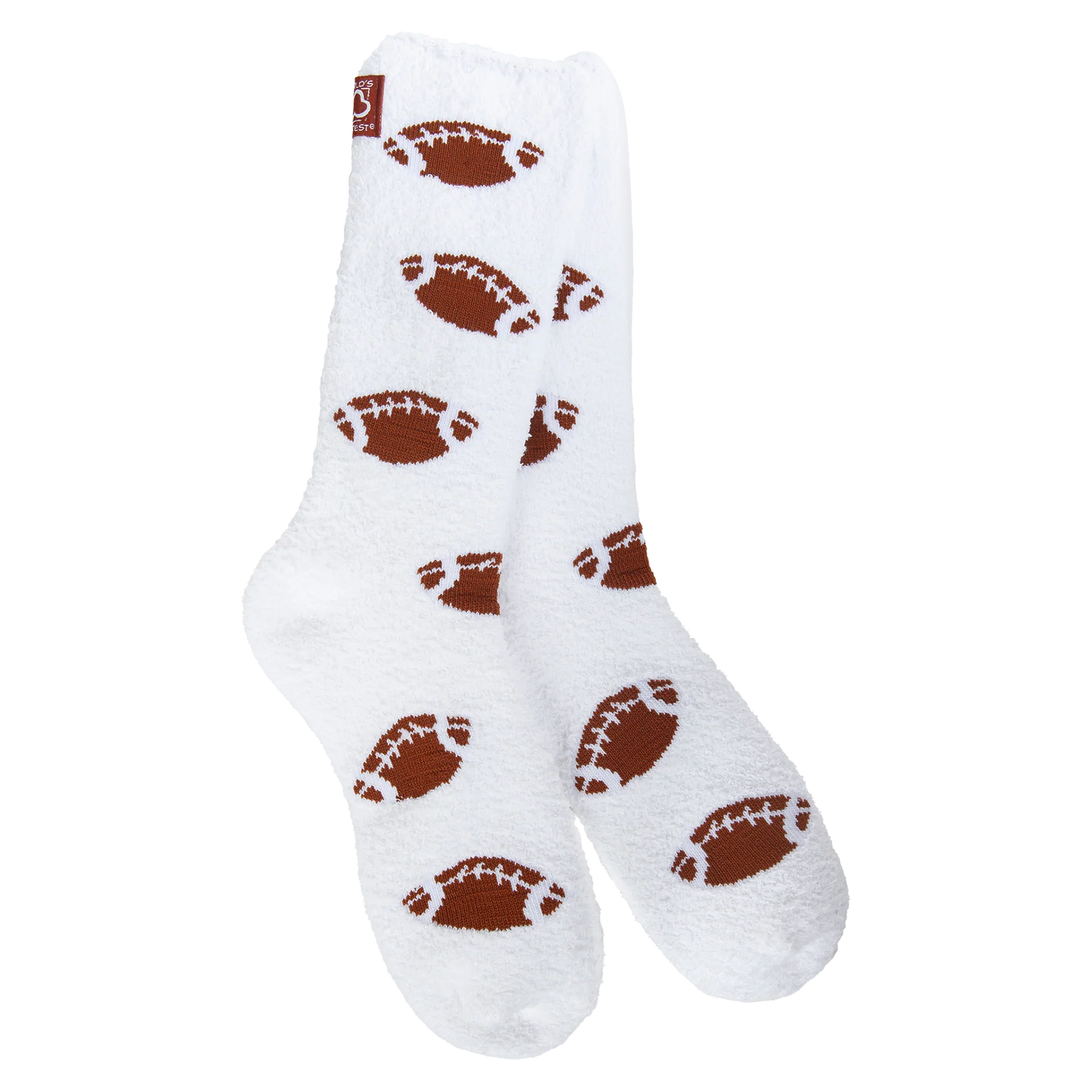Worlds Softest Socks Cozy Collection Cozy Fall Crew Socks- Football-929