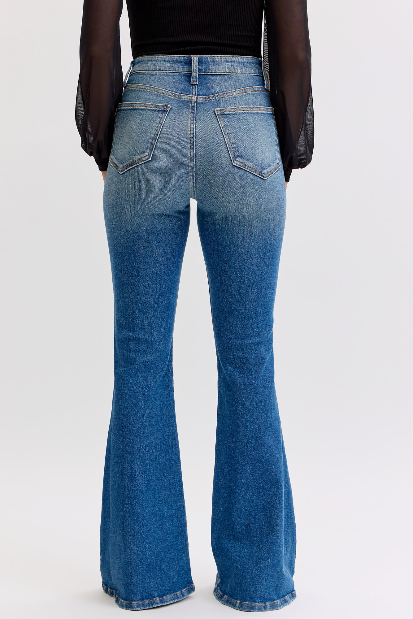 High Rise Super Flare with Front Scoops