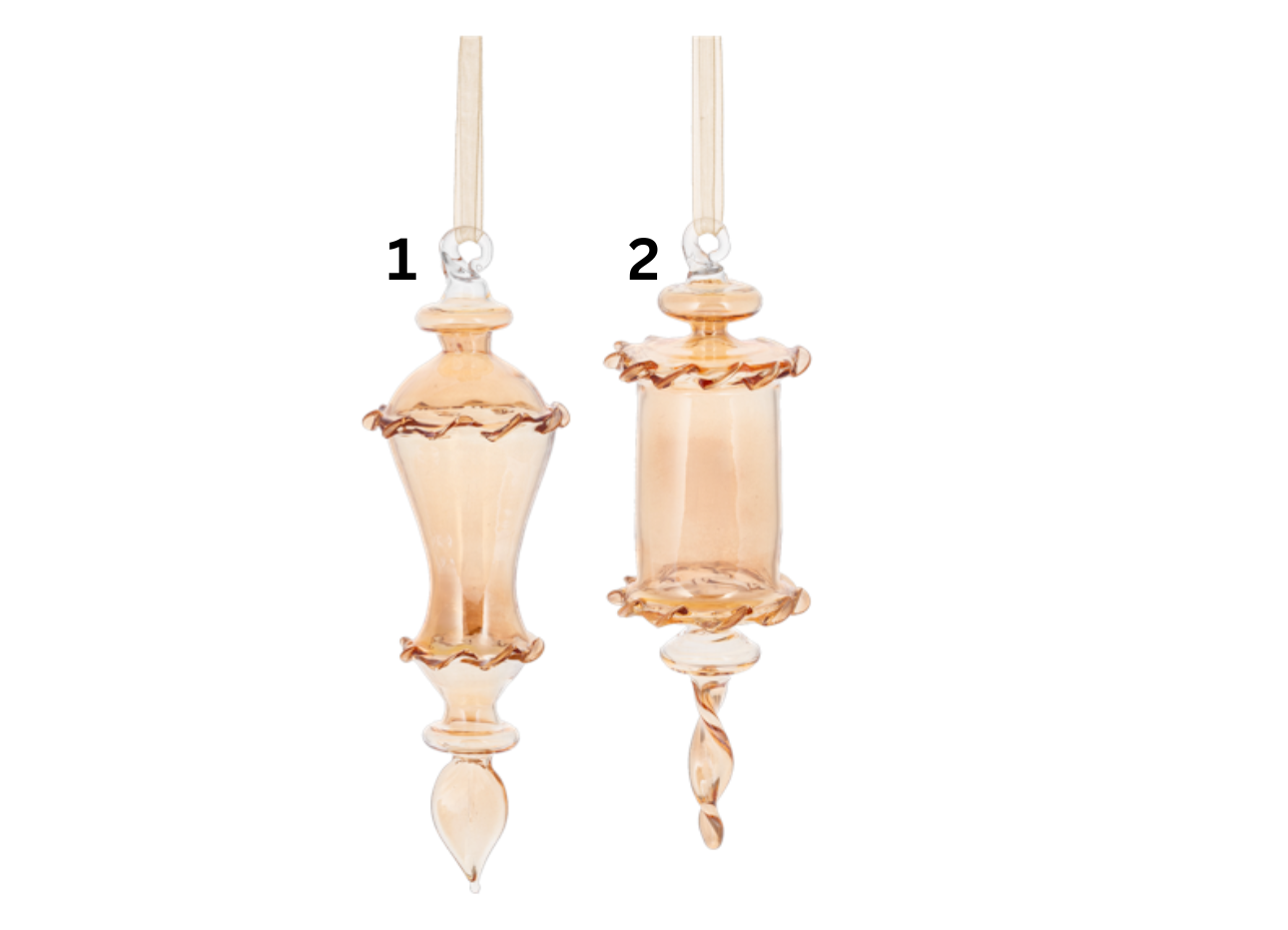 Translucent Copper Finial Ornaments
