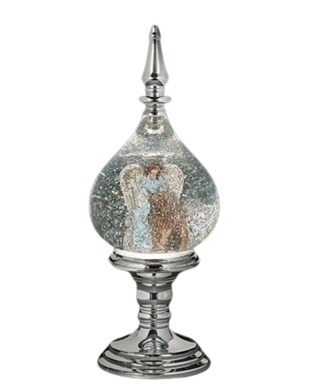 12.5" H Lighted Angel, Lion, Lamb Swirl Finial