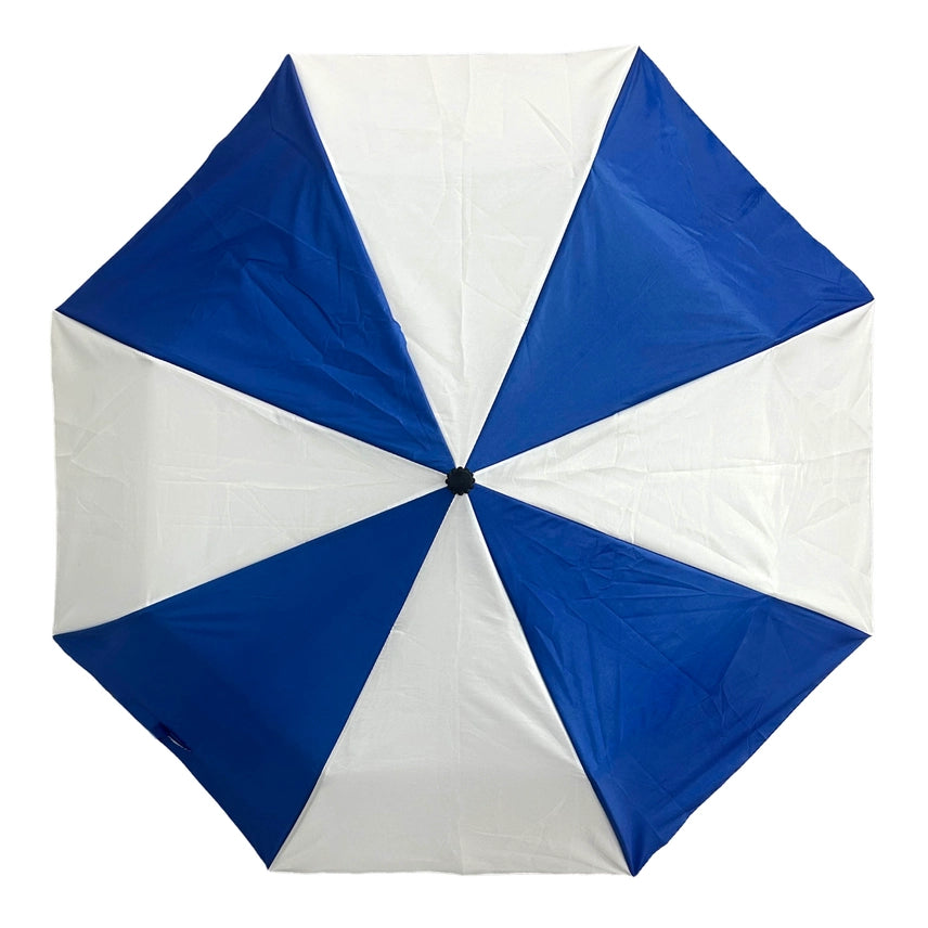 Blu & White Topsy Turvy Compact Umbrella