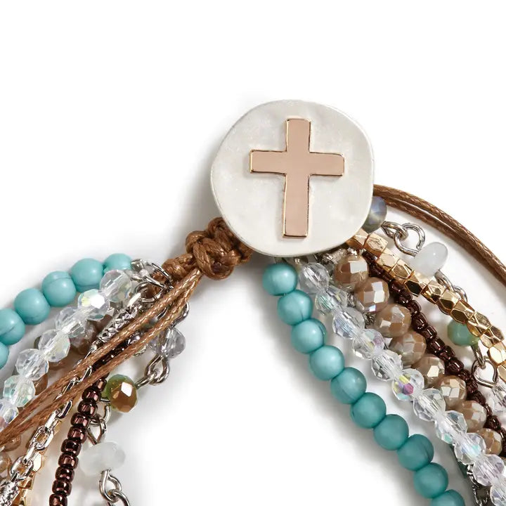 Turquoise Beaded Prayer Bracelet