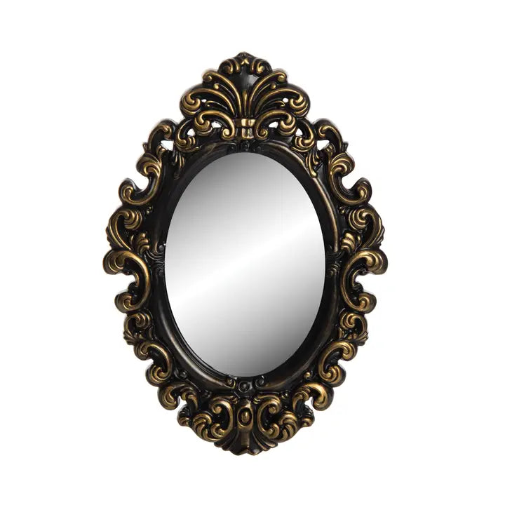 Halloween Broken Mirror with Creepy Face Figurine