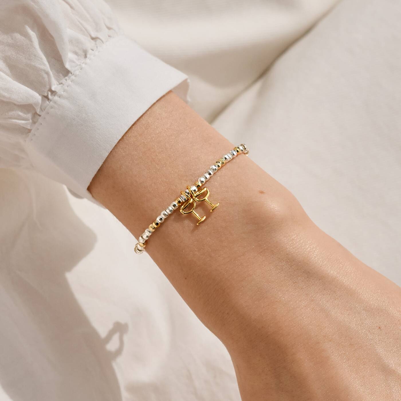 Little Stories Bracelet In Silver and Gold-Tone Plating- Cheers