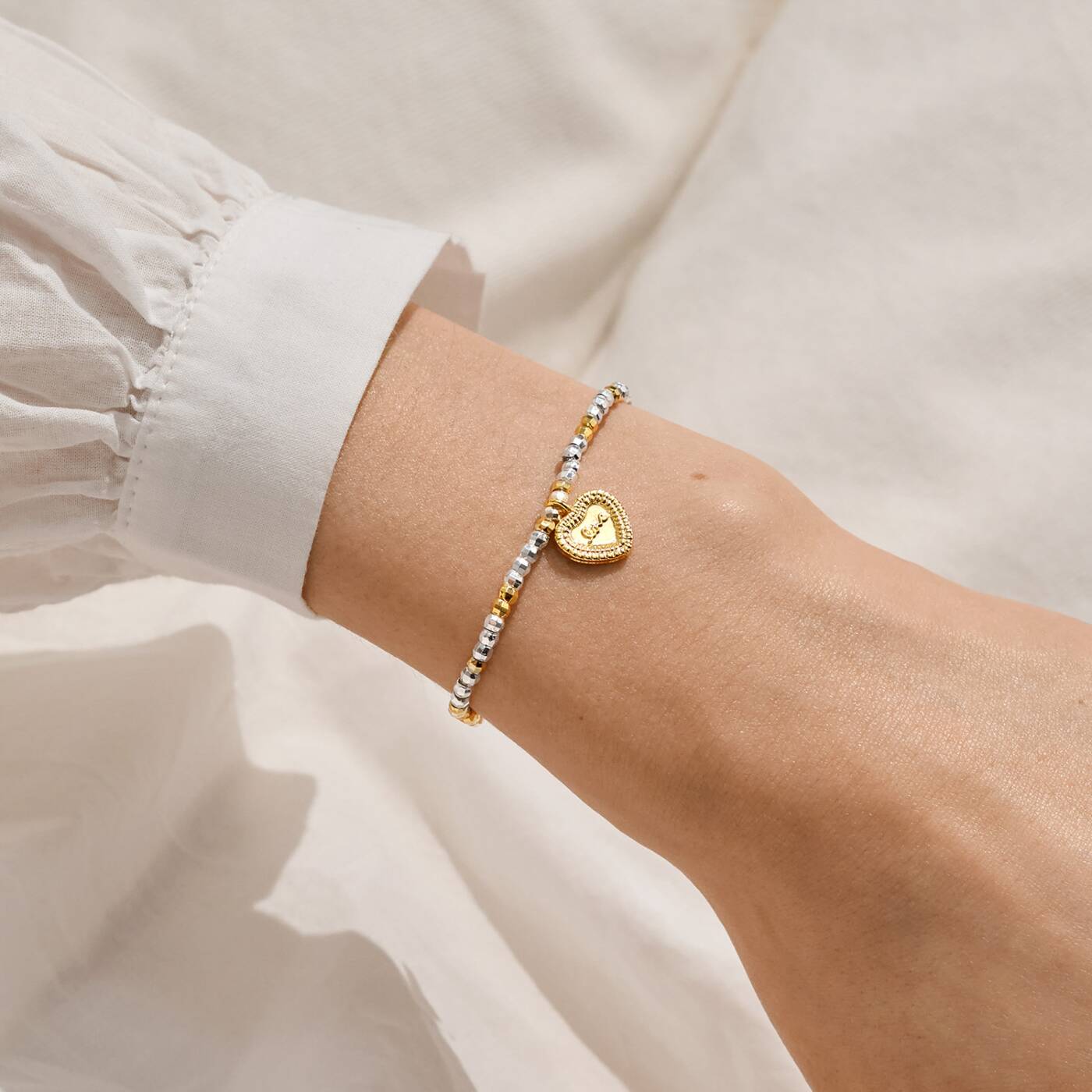 Little Stories Bracelet In Silver and Gold-Tone Plating- Birthday Love