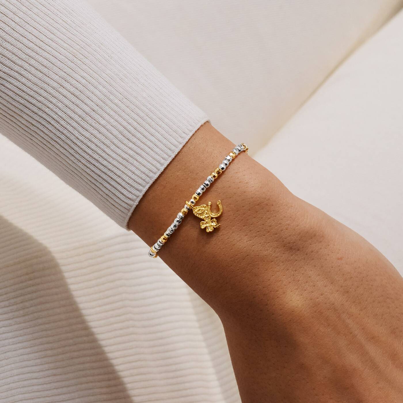 Little Stories Bracelet In Silver and Gold-Tone Plating- Love & Luck