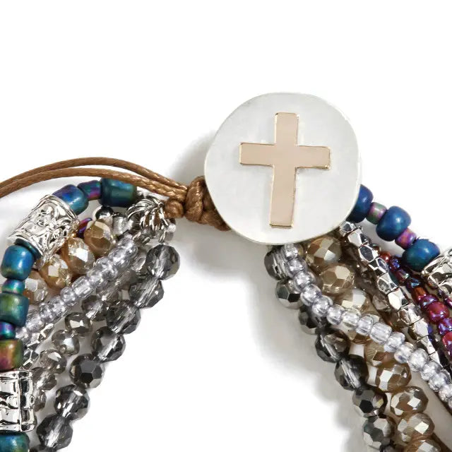 Gray Beaded Prayer Bracelet