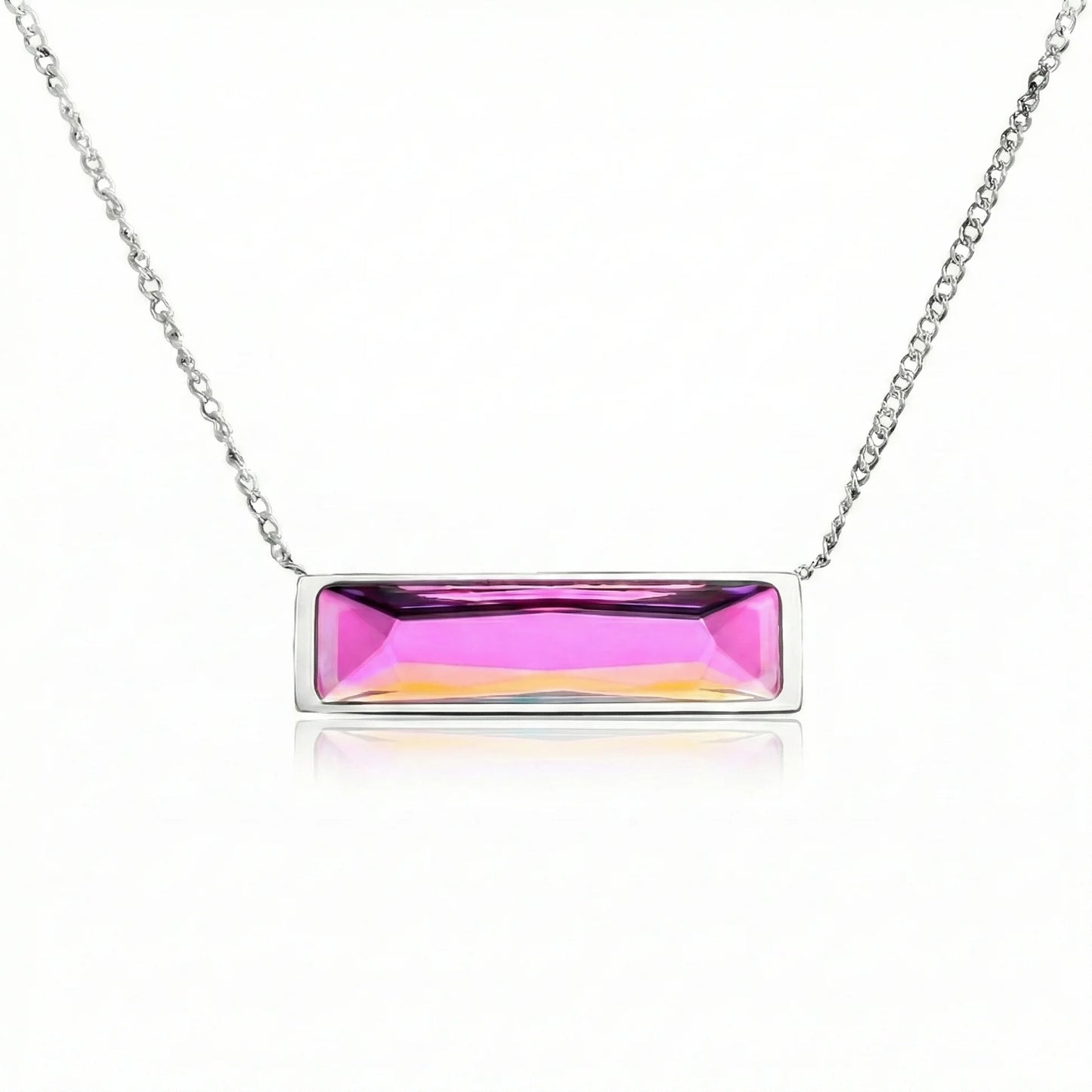 Aurora Crystal Jewelry Bar Necklace