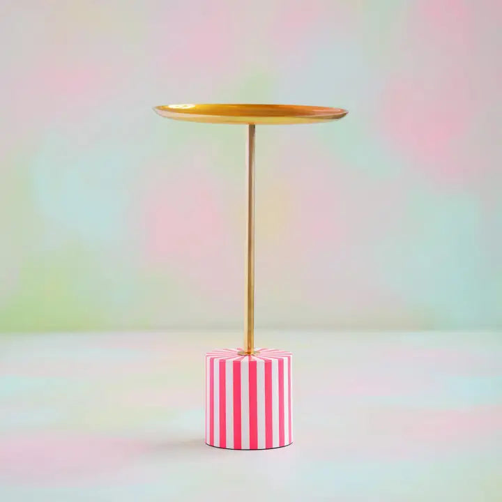 Glitterville Hot Pink & Brass Table
