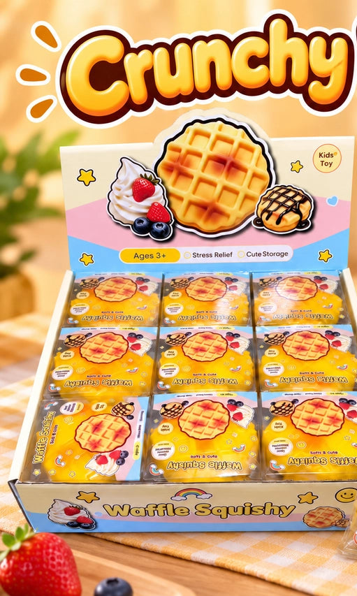 Crunchy Waffle Squishy — Waffle Asmr Crunch Squeeze Toy