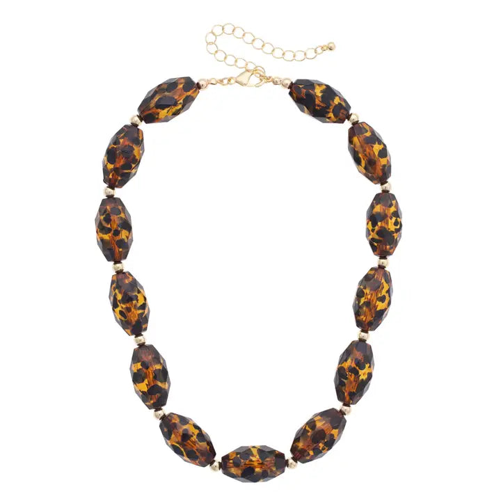 Canvas Leighton Beaded Necklace in Tortoise