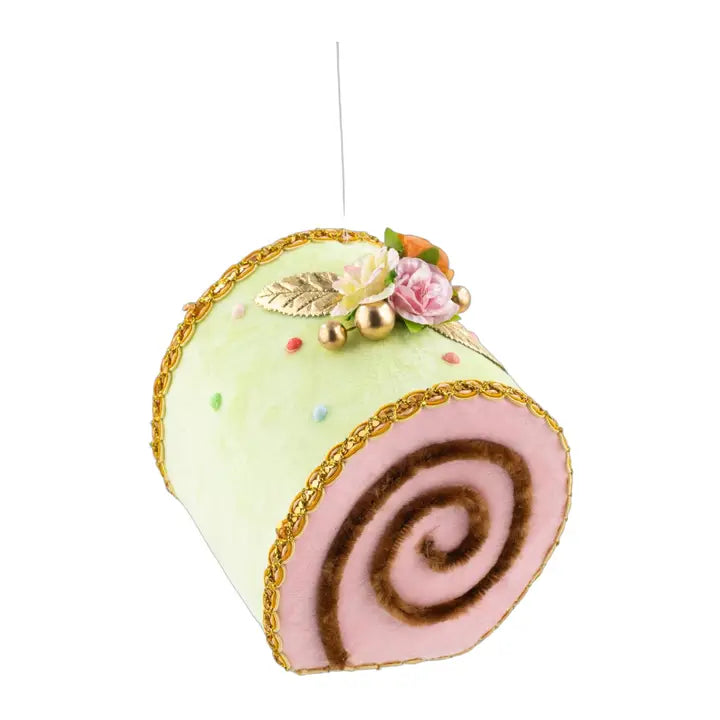 6in Green Swiss Roll Ornament