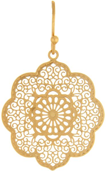 Tiny Gold Floral Center Earrings