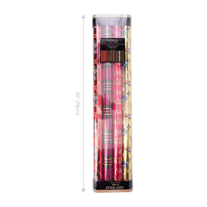 Ruby Nutcracker Wrapping Paper Bundle (4-pack)