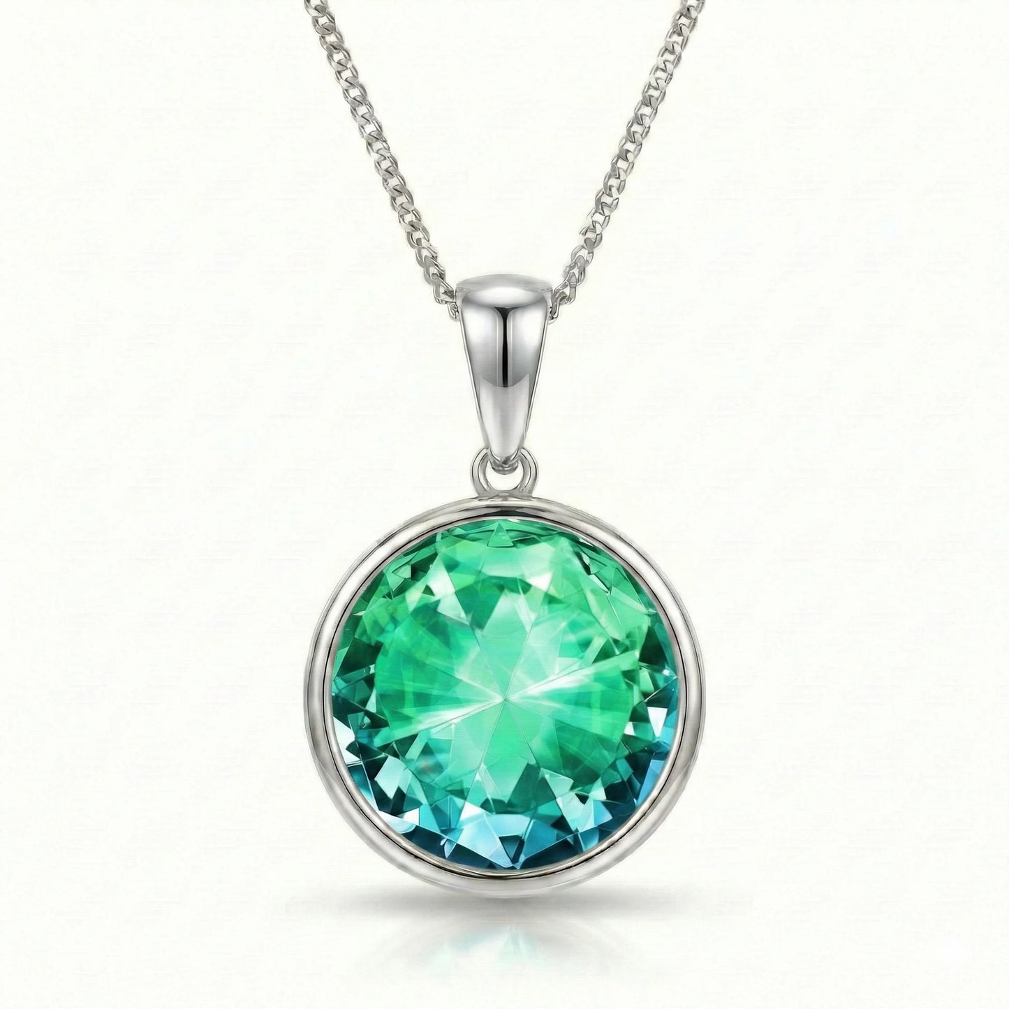 Aurora Crystal Jewelry Eclipse Crystal Pendant- Green