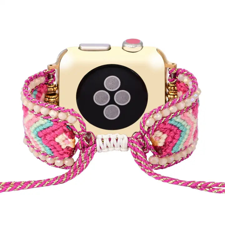 Pink Blush Woven Watch Strap