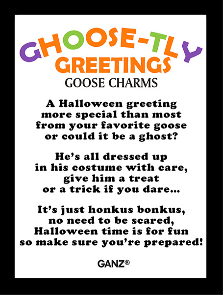 Ghoose-tly Greetings Goose Charms