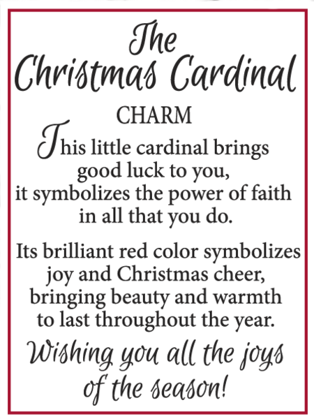 The Christmas Cardinal Charms